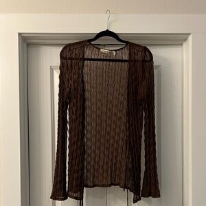 Liberty Love Brown Sheer Blouse